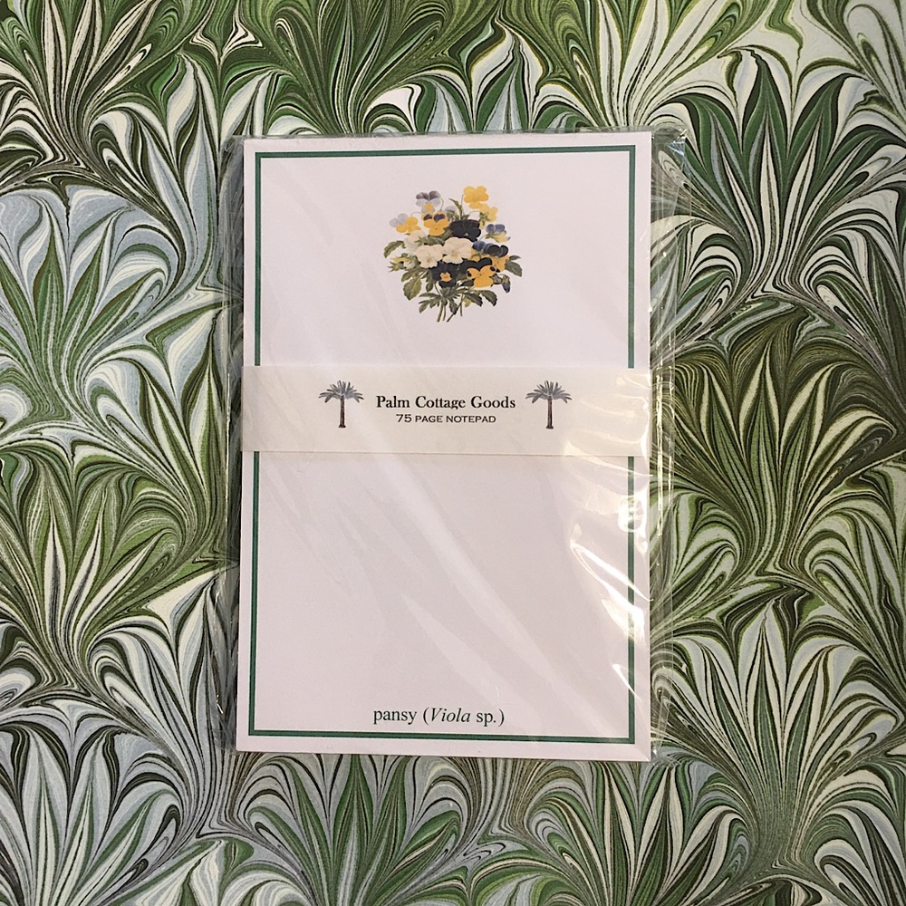 Pansy Notepad by Palm Cottage Goods
